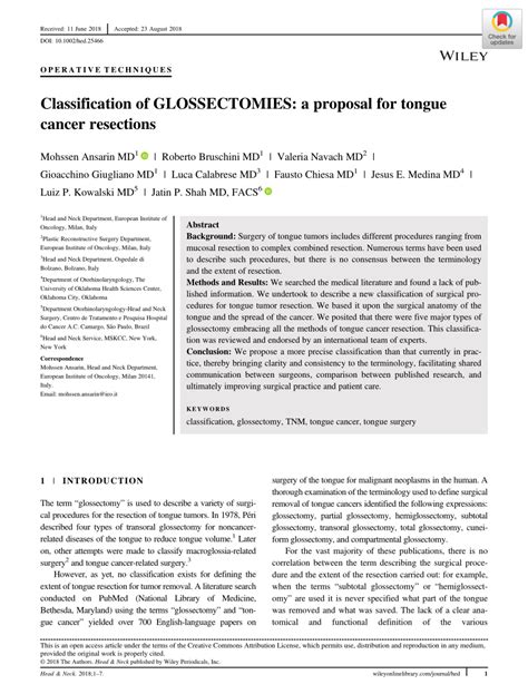 glossectomy vula|Classification of GLOSSECTOMIES: Proposal for tongue cancer .